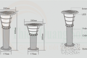 Đèn nghĩa trang năng lượng mặt trời 2602-38cm